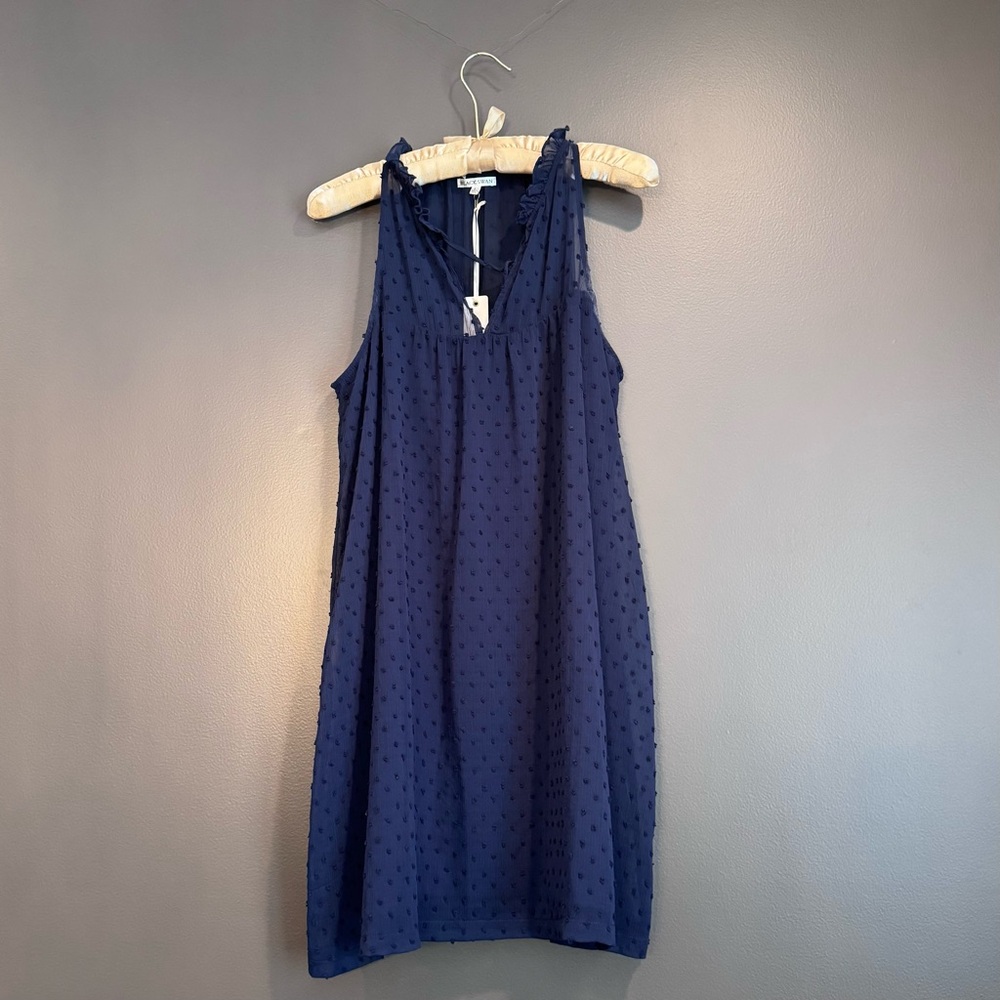 Black Swan Navy Textured Mini Dress